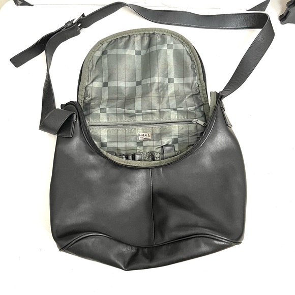 Maxx New York Black 100% Cow Leather Purse Shoulder Bag - Picture 2 of 14